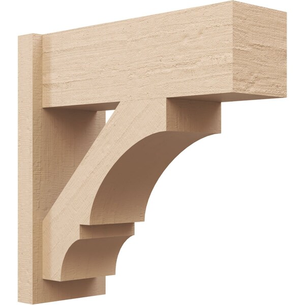 Ekena Millwork 8-in W x 22-in D x 22-in H Balboa Block Rough Cedar Woodgrain TimberThane Outlooker, Primed Tan OUTUR080X22X22BOA44RCPR - main